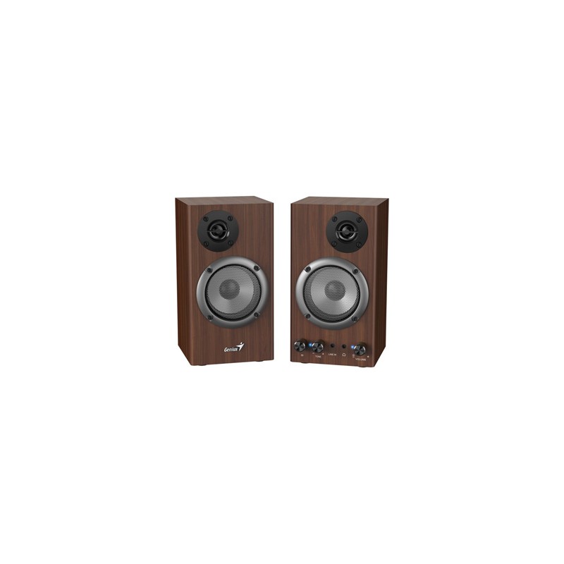 Genius głośniki SP-HF 500B, 2.0, 16W, brązowy, regulacja głośności, drewniane, 40Hz-20kHz