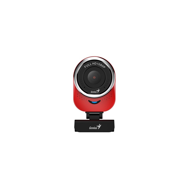 Genius kamera web Full HD QCam 6000, 1920x1080, USB 2.0, czerwona, Windows 7 a vyšší, FULL HD, 30 FPS