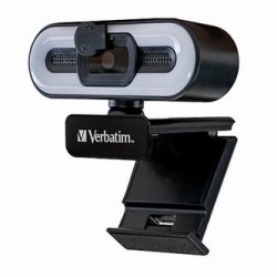 Verbatim kamera web Full HD 2560x1440, 1920x1080, USB 2.0, czarna, Windows, Mac OS X, Linux kernel, Android Chrome, FULL HD, 30 