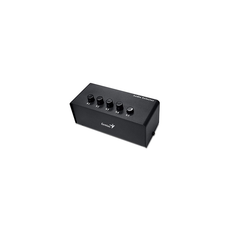 Genius Stereo Switching Box, czarny, 2x RCA, 5x 3,5mm jack