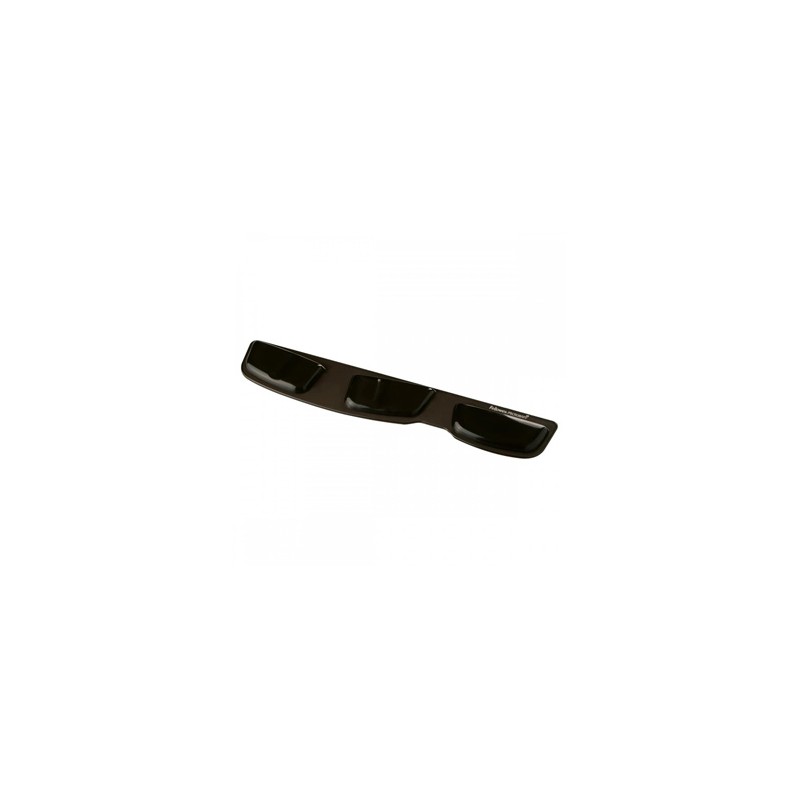 Podkładka do klawiatury Fellowes Health-V Crystal ergonomiczna żelowa, czarna, Fellowes, 46.6x8.6 cm