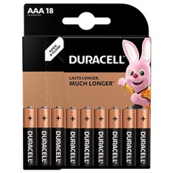 Bateria alkaliczna, AAA, 1.5V, Duracell, blistr, 18-pack, 42326, Basic