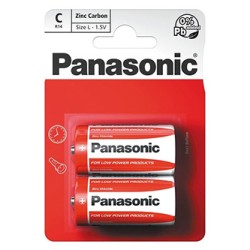 Bateria cynkowo-węglowa, ogniwo typ C, 1.5V, Panasonic, blistr, 2-pack