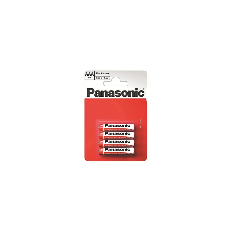 Bateria cynkowo-węglowa, AAA, 1.5V, Panasonic, blistr, 4-pack