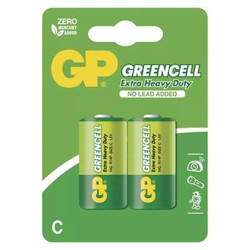 Bateria cynkowo-węglowa, ogniwo typ C, 1.5V, GP, blistr, 2-pack, Greencell