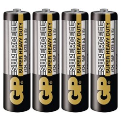 Bateria cynkowo-węglowa, AA, 1.5V, GP, folia, 4-pack, Supercell