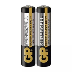 Bateria cynkowo-węglowa, AAA, 1.5V, GP, folia, 2-pack, Supercell