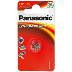 Bateria litowa, guzikowa, CR1025, CR1025EL/1B, 3V, Panasonic, blistr, 1-pack