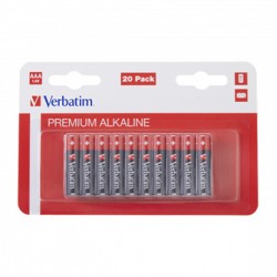 Bateria alkaliczna, AAA, 1.5V, Verbatim, blistr, 20-pack, 49876