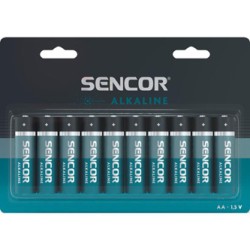 Bateria alkaliczna, AA, 1.5V, Sencor, blistr, 10-pack
