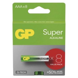 Bateria alkaliczna, AAA, 1.5V, GP, blistr, 6+2 pack
