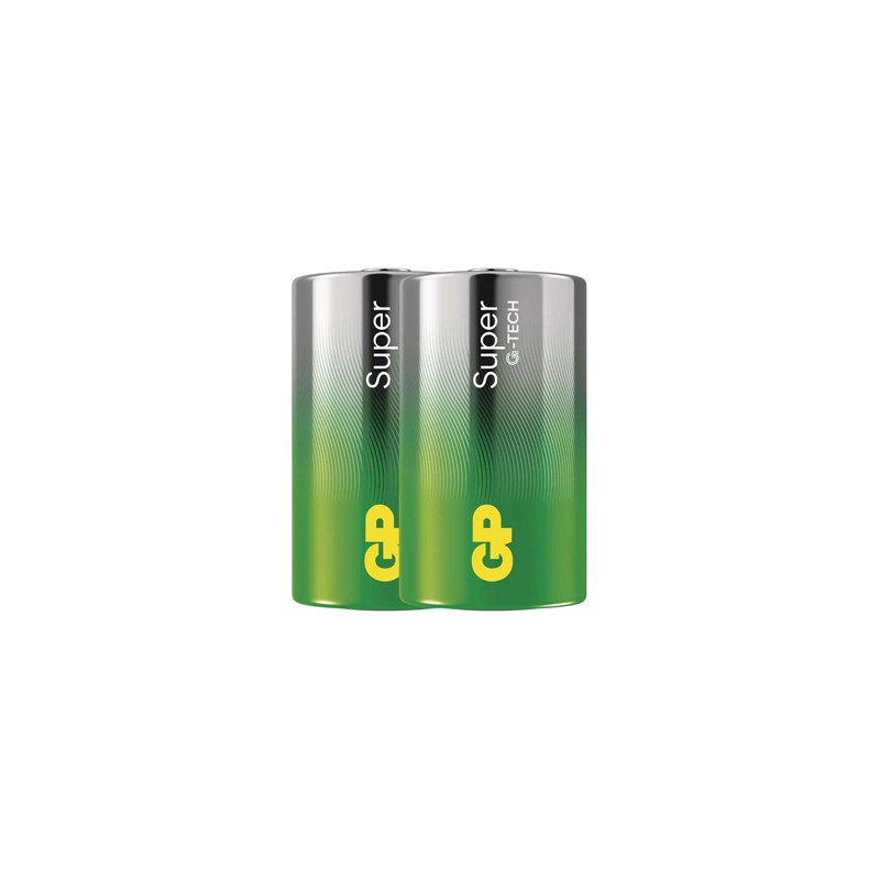 Bateria alkaliczna, LR20, 1.5V, GP, Folia, 2-pack, SUPER, ogniwo format D