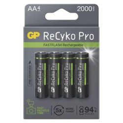 Akumulatorki, AA (HR6), 1.2V, 2000 mAh, GP, kartonik, 4-pack, ReCyko Pro Photo Flash