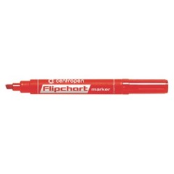Centropen, flipchart marker 8560, czerwony, 10szt, 1-4,6mm, cena za 1 szt