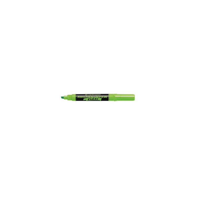 Centropen, zakreślacz 8542, zielony, 10szt, 1.5mm, z super elastyczną końcówką, cena za 1 szt