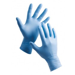 Rękawiczki jednorazowe 8"/ M, niebieskie, 100szt, nitrylowe, STERN