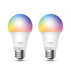 LED żarówka TP-LINK Tapo L530E, E27, 220-240V, 8.7W, 806lm, 6000k, RGB, 15000h, chytrá Wi-Fi žárovka, 2 kusy v balení
