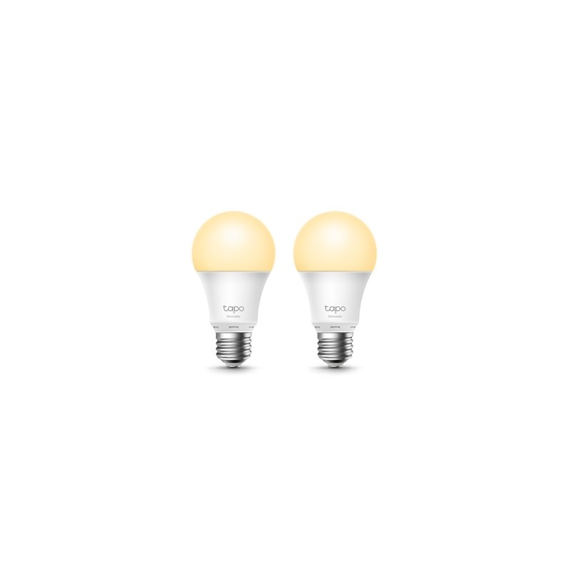 LED żarówka TP-LINK Tapo L510E, E27, 220-240V, 8.7W, 806lm, 2700k, ciepła biel, 15000h, stmívatelná chytrá Wi-Fi žárovka