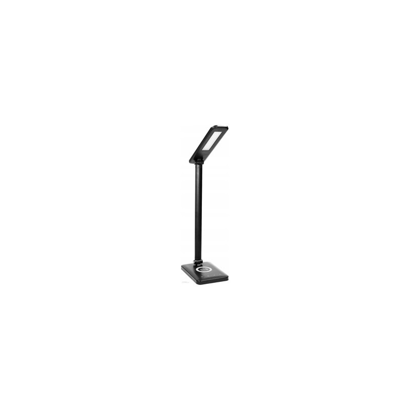 Lampka na biurko, aluminium + ABS, czarna, 390lm, 3 typy oświetlenia, ładowarka bezprzewodowa, IP20