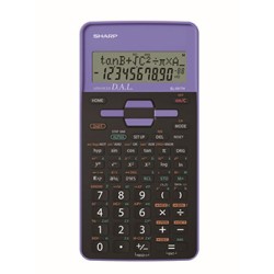 Sharp Kalkulator EL-531THBVL, fioletowy, szkolny