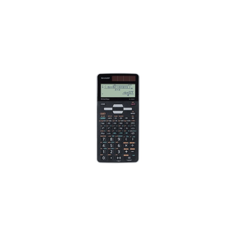 Sharp Kalkulator EL-W506T-GY, czarno-szara, naukowy, wyświetlacz LCD