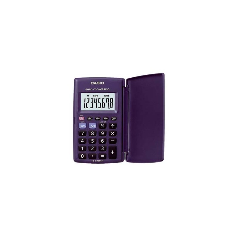 Casio Kalkulator HL 820 VER, niebieska, kieszonkowy, 8 miejsc