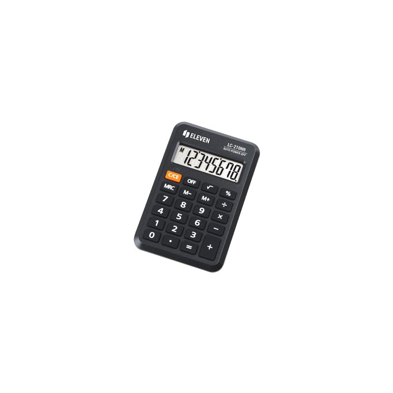 Eleven Kalkulator LC210NR, czarna, kieszonkowy, 8 miejsc