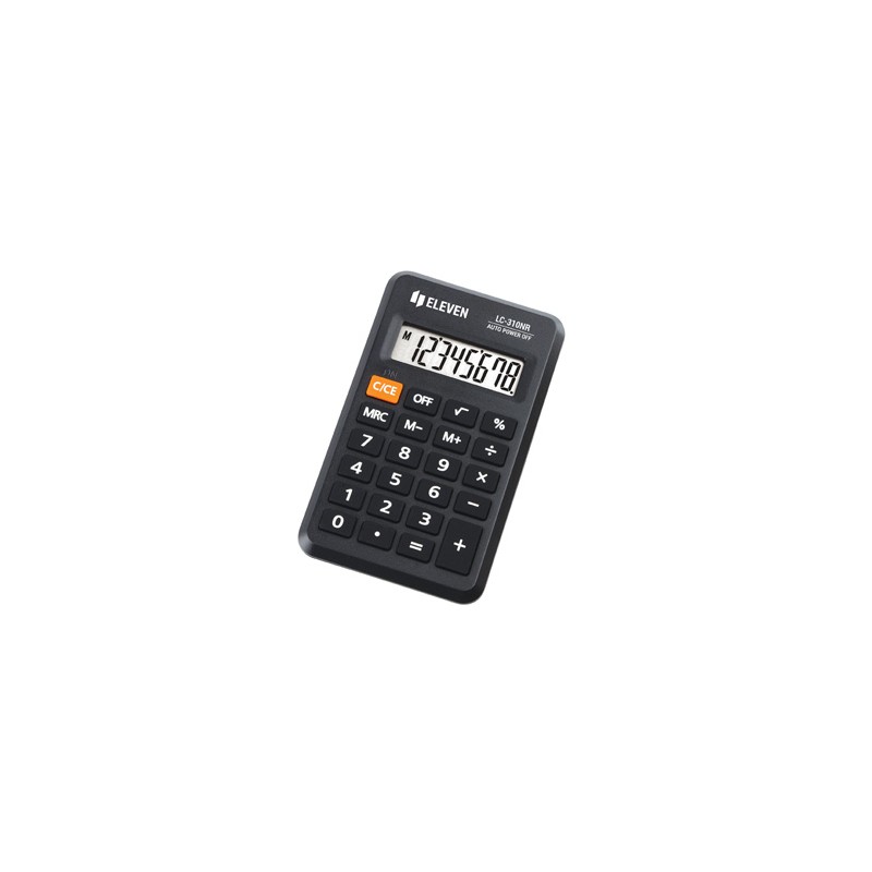 Eleven Kalkulator LC310NR, czarna, kieszonkowy, 8 miejsc