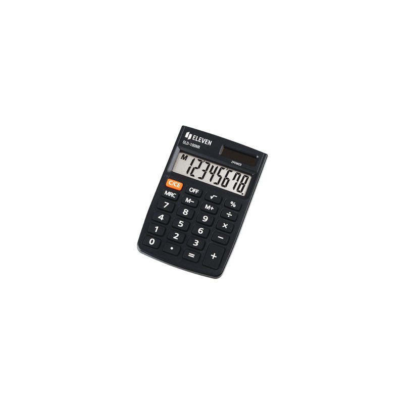 Eleven Kalkulator SLD100NR, czarna, kieszonkowy, 8 miejsc