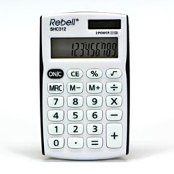 Rebell Kalkulator RE-SHC312BK BX, biało-czarny, kieszonkowy, 12 miejsc