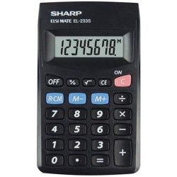 Sharp Kalkulator EL-233S, czarna, kieszonkowy, 8 miejsc