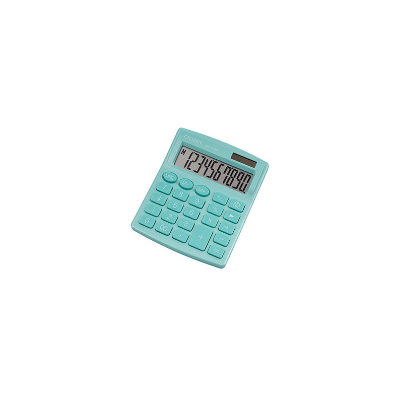 Citizen kalkulator SDC810NRGNE, turkusowa, biurkowy, 10 miejsc, podwójne zasilanie