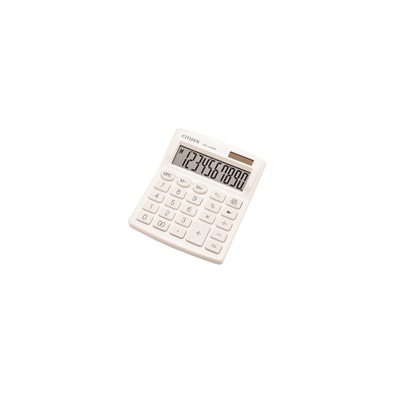 Citizen kalkulator SDC810NRWHE, biała, biurkowy, 10 miejsc, podwójne zasilanie