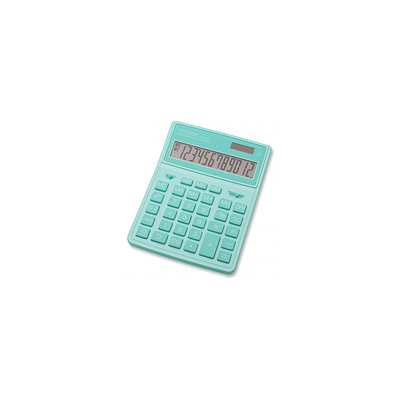 Citizen Kalkulator SDC444XRGNE, zielona, biurkowy, 12 miejsc, podwójne zasilanie