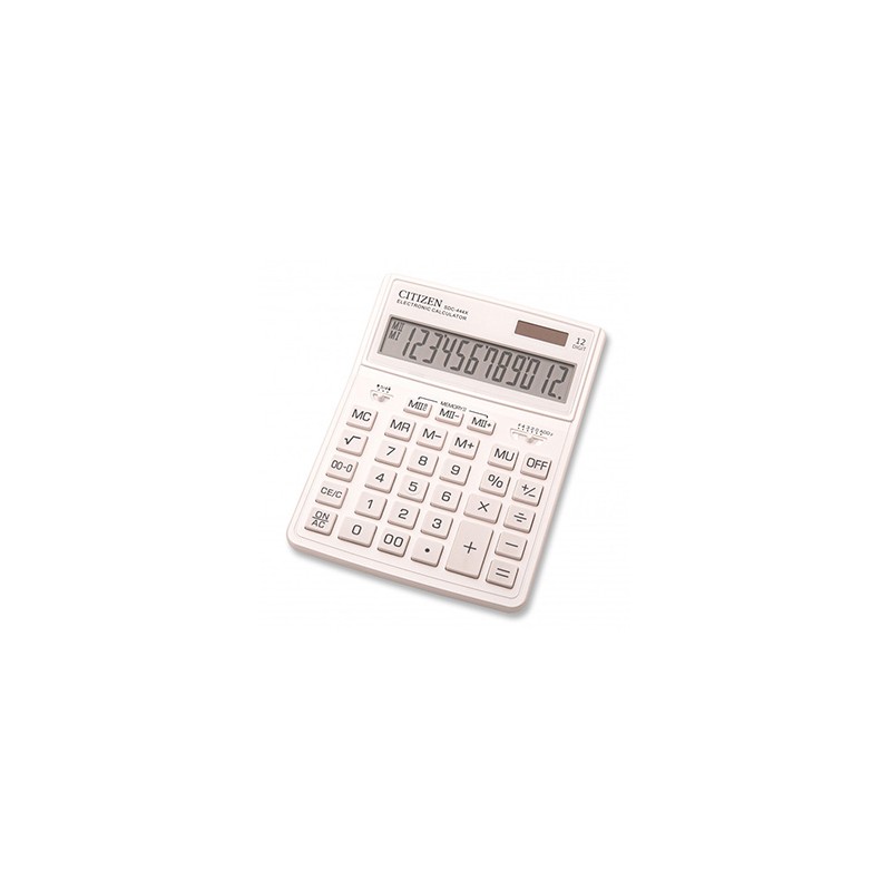 Citizen Kalkulator SDC444XRWHE, biała, biurkowy, 12 miejsc, podwójne zasilanie