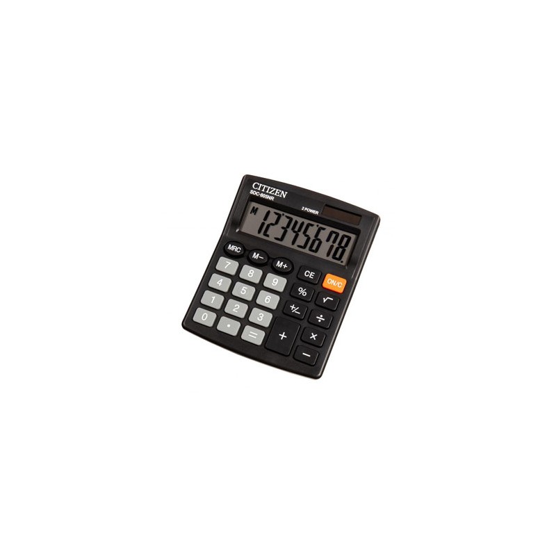Citizen Kalkulator SDC805NR, czarna, biurkowy, 8 miejsc, podwójne zasilanie