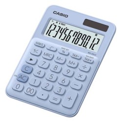 Casio Kalkulator MS 20 UC LB, jasnoniebieski, 12 miejsc, podwójne zasilanie