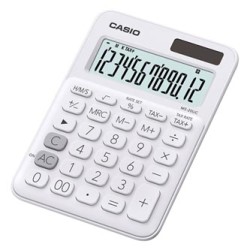 Casio Kalkulator MS 20 UC WE, biała, 12 miejsc, podwójne zasilanie