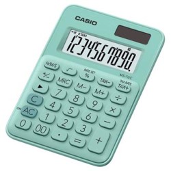 Casio Kalkulator MS 7 UC GN, turkusowa, 10 miejsc, podwójne zasilanie