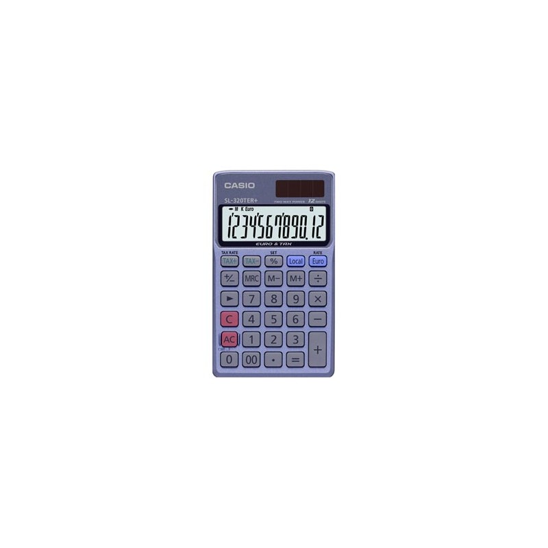Casio Kalkulator SL 320 TER+, srebrna, biurkowy, przeliczanie waluty