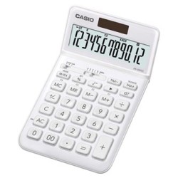 Casio Kalkulator JW 200 SC WE, biała, 12 miejsc, uchylny wyświetlacz, podwójne zasilanie