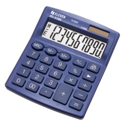 Eleven Kalkulator SDC810NRNVE, ciemnoniebieska, biurkowy, 10 miejsc, podwójne zasilanie