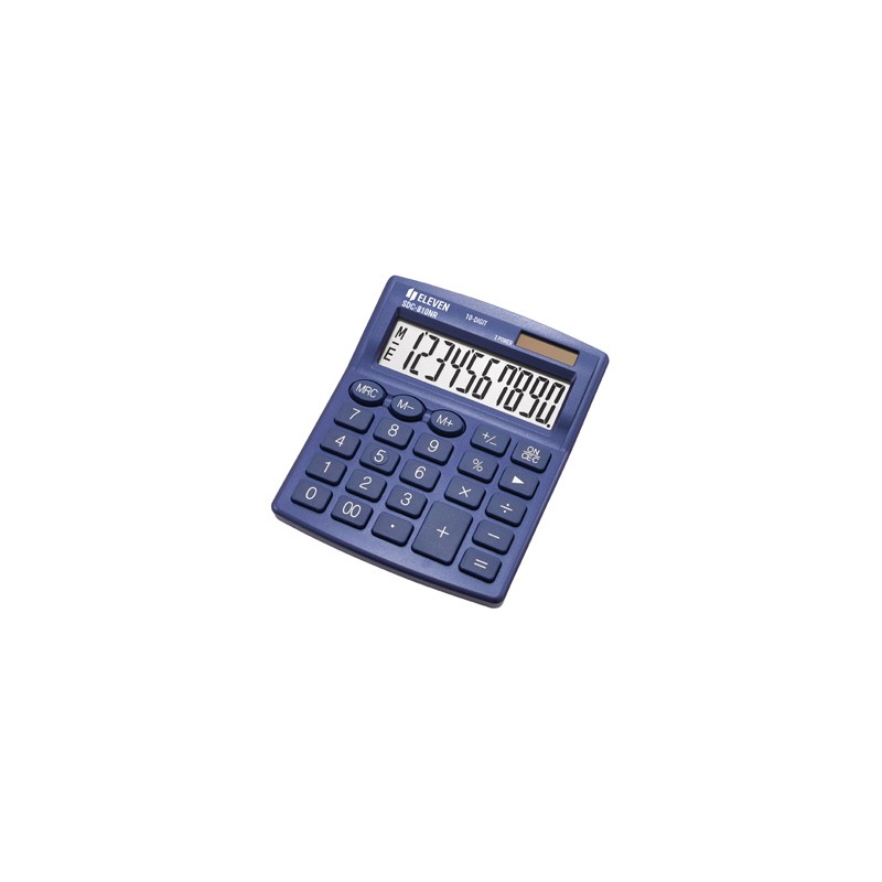 Eleven Kalkulator SDC810NRNVE, ciemnoniebieska, biurkowy, 10 miejsc, podwójne zasilanie