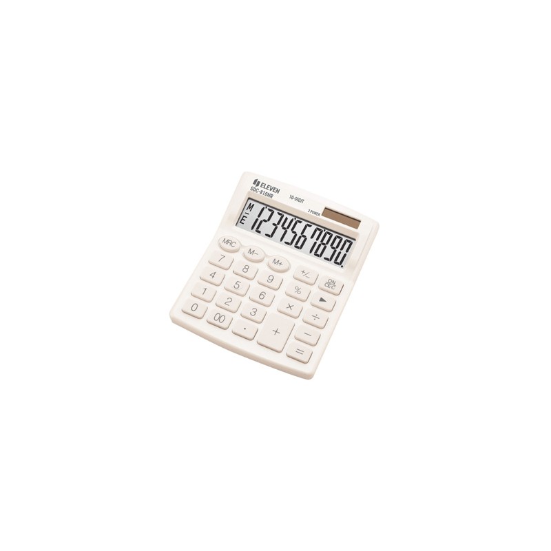 Eleven Kalkulator SDC810NRWHE, biała, biurkowy, 10 miejsc, podwójne zasilanie