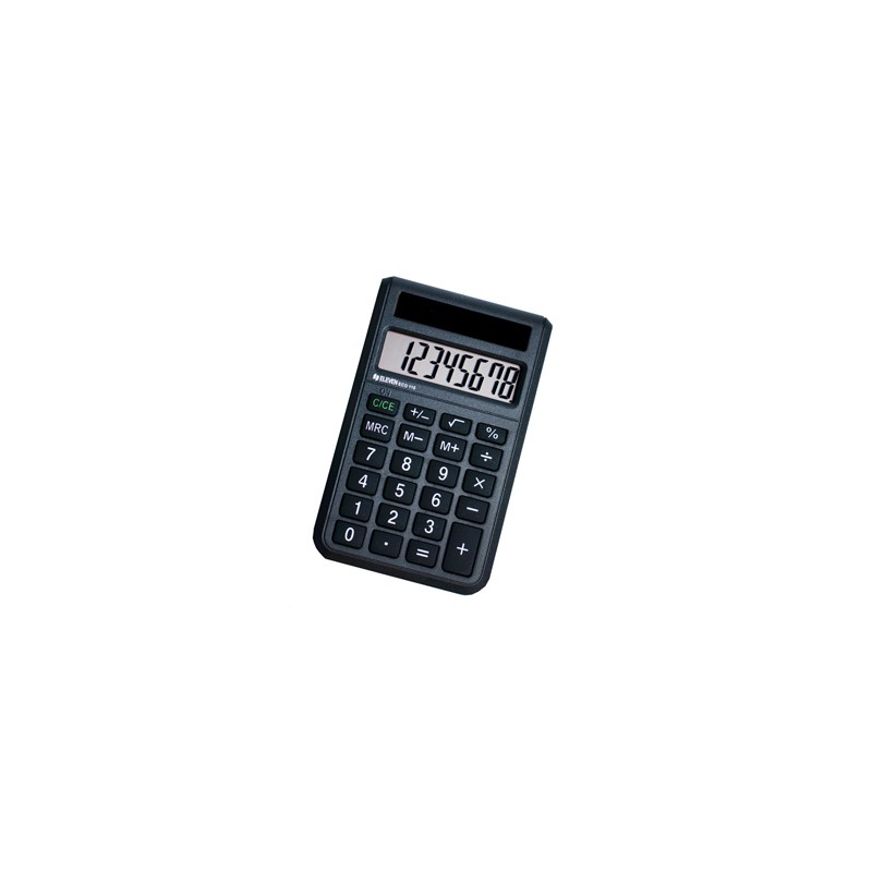 Eleven Kalkulator ECC110, czarna, biurkowy, 8 miejsc, zasilane energią słoneczną