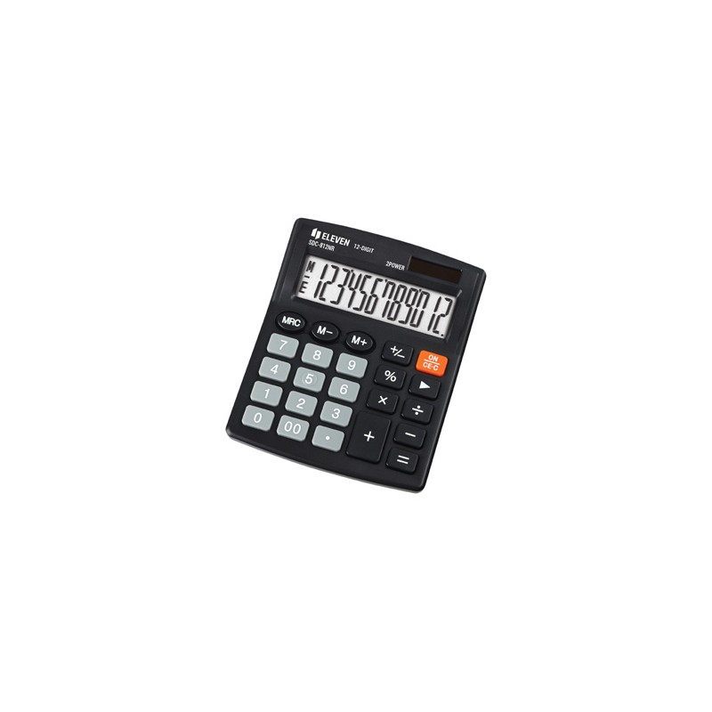 Eleven Kalkulator SDC812NR, czarna, biurkowy, 12 miejsc, podwójne zasilanie