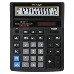 Rebell Kalkulator RE-BDC712GL BX, złota, biurkowy, 12 miejsc