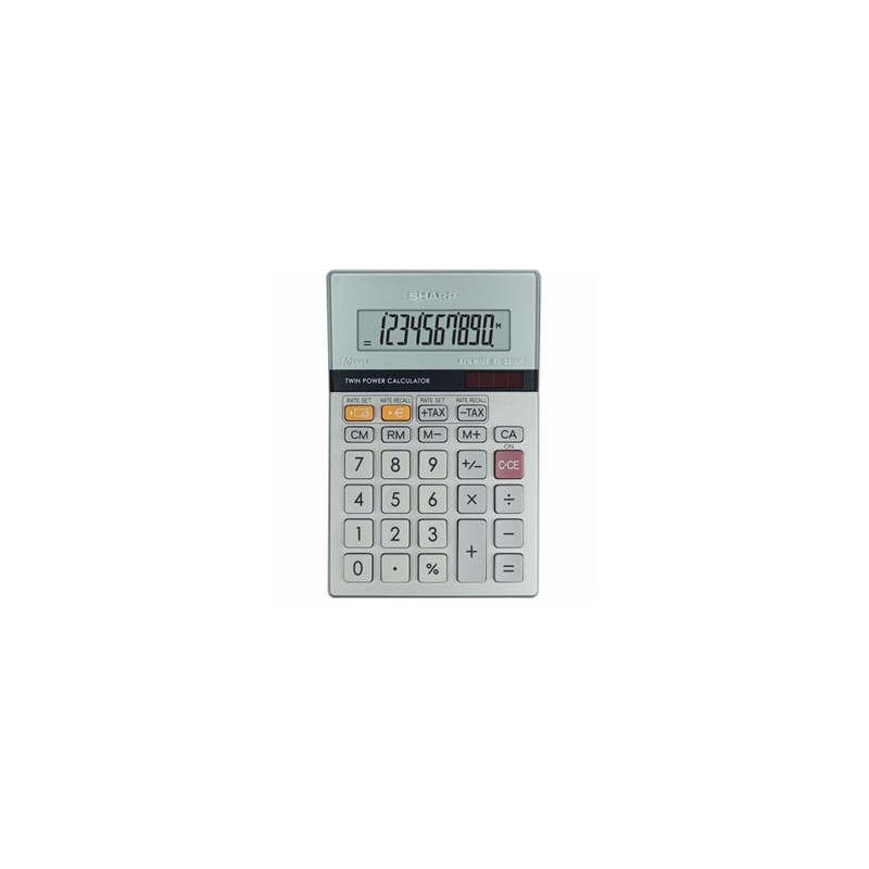 Sharp Kalkulator EL331ERB, srebrna, biurkowy, 10 miejsc