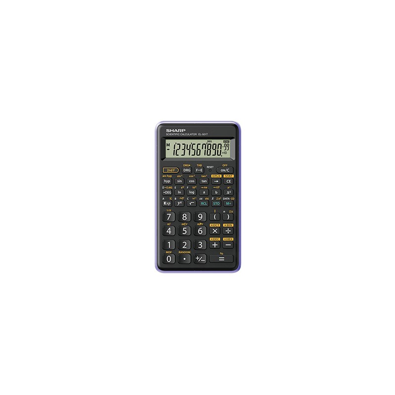 Sharp kalkulator EL-501TVL, fioletowy, naukowy, dziesięciocyfrowy