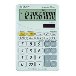 Sharp Kalkulator EL-M332BWH, biała, biurkowy, 10 miejsc